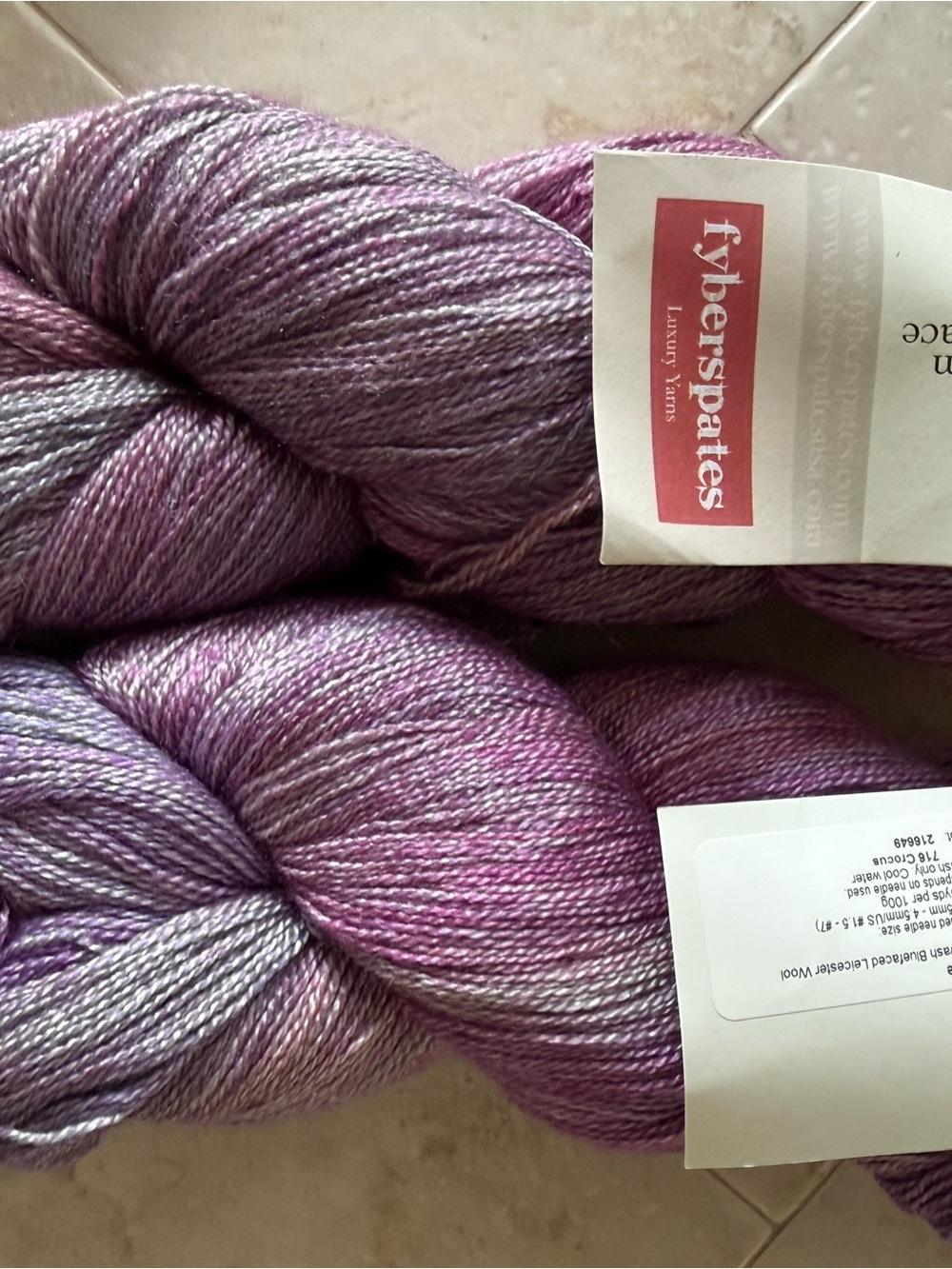 Fyberspates Luxury Yarn - Mauve Lavender Twist - Crocus